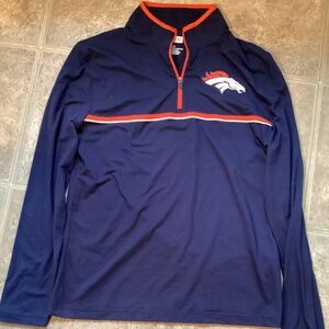 Denver Broncos 1/4 zip pullover, men’s medium